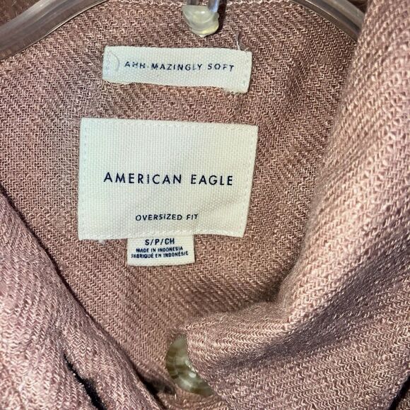 AMERICAN EAGLE OUTFITTERS S AHH MAZINGLY SOFT Flannel Shirt Jacket Top Shacket - Picture 4 of 5